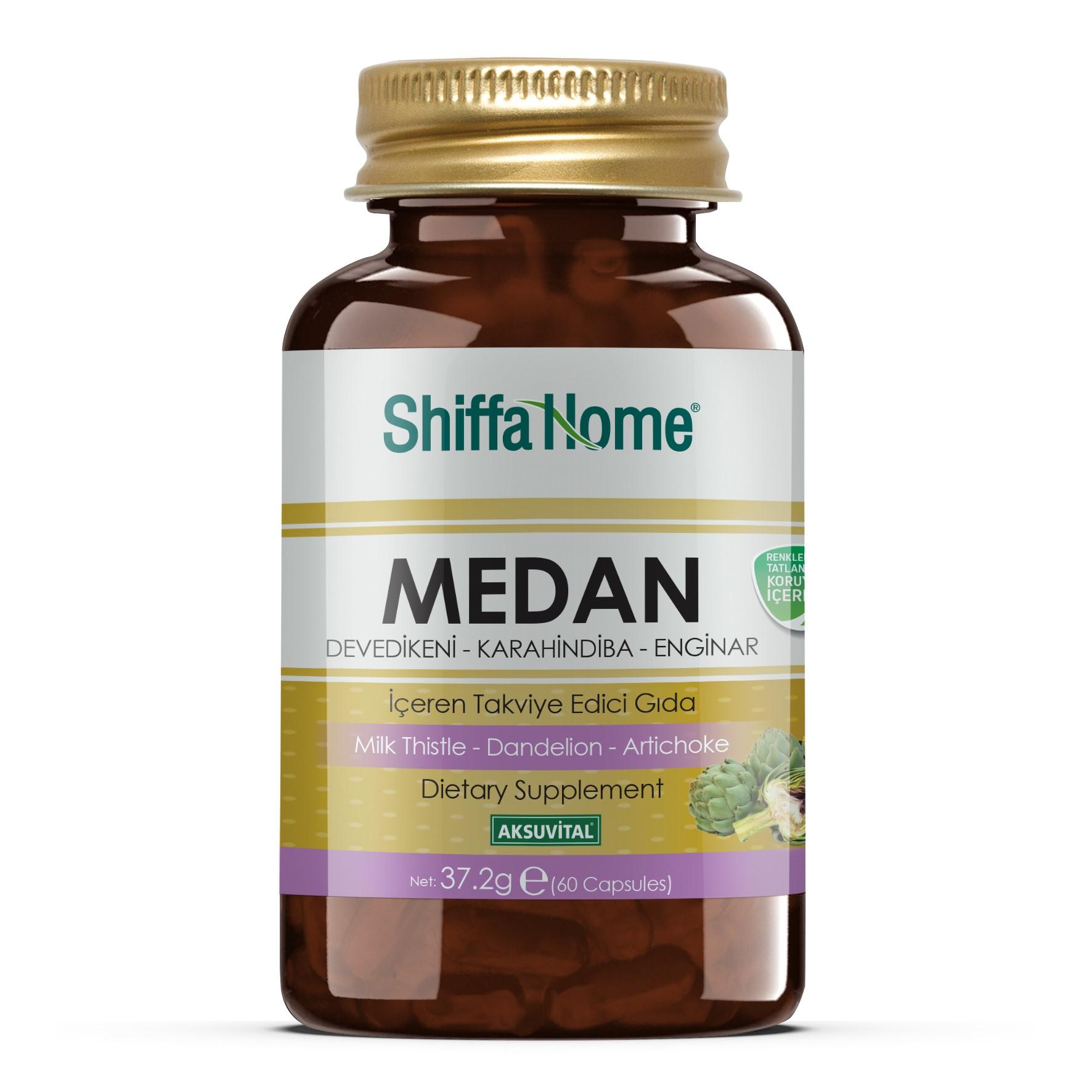 Shiffa Home Medan Deve Dikeni Karahindiba Enginar 37,2 Gr 60 Kapsül