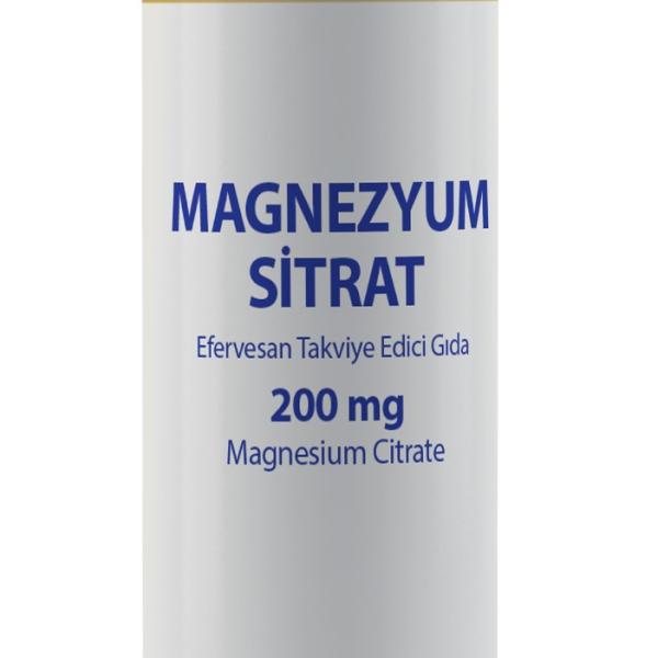 Aksu Vital Magnezyum Sitrat Efervesan 200 Mg 20 Tablet