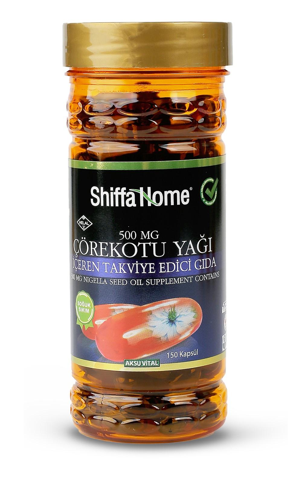 Shiffa Home Çörekotu Yağı 500 Mg 150 Softjel Kapsül