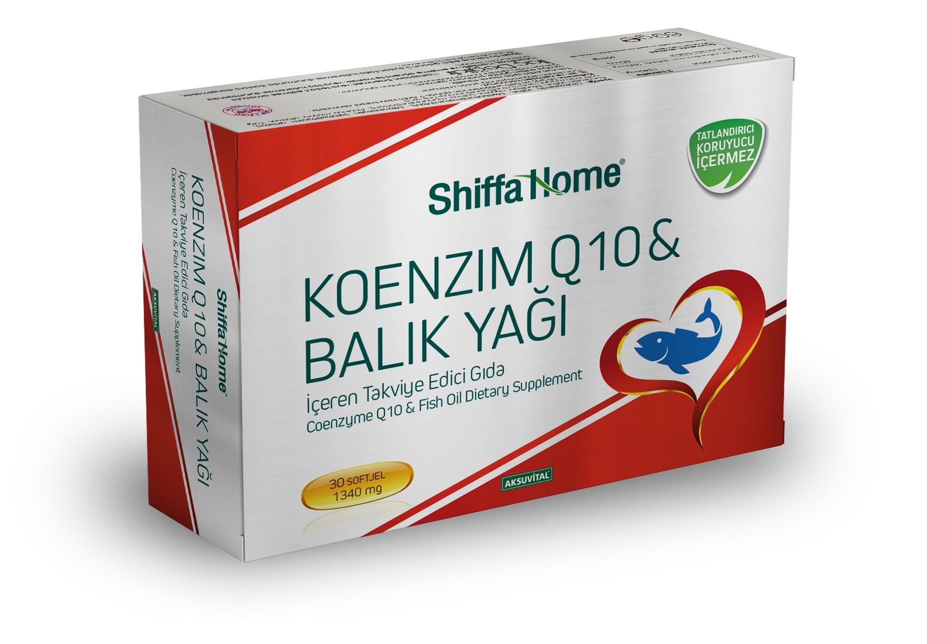 Shiffa Home Koenzim Q10 & Balık Yağı 1340 Mg 30 Softjel Kapsül