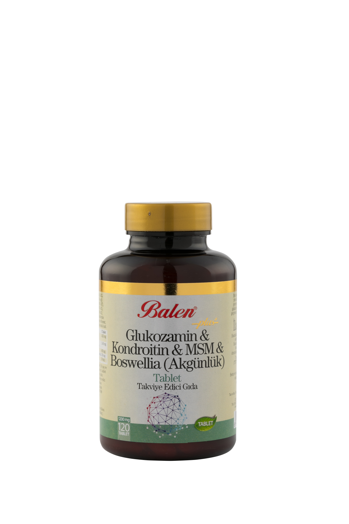Balen Glukozamin-Kondroitin-MSM-Boswellia Tablet 1200 Mg 120 Adet