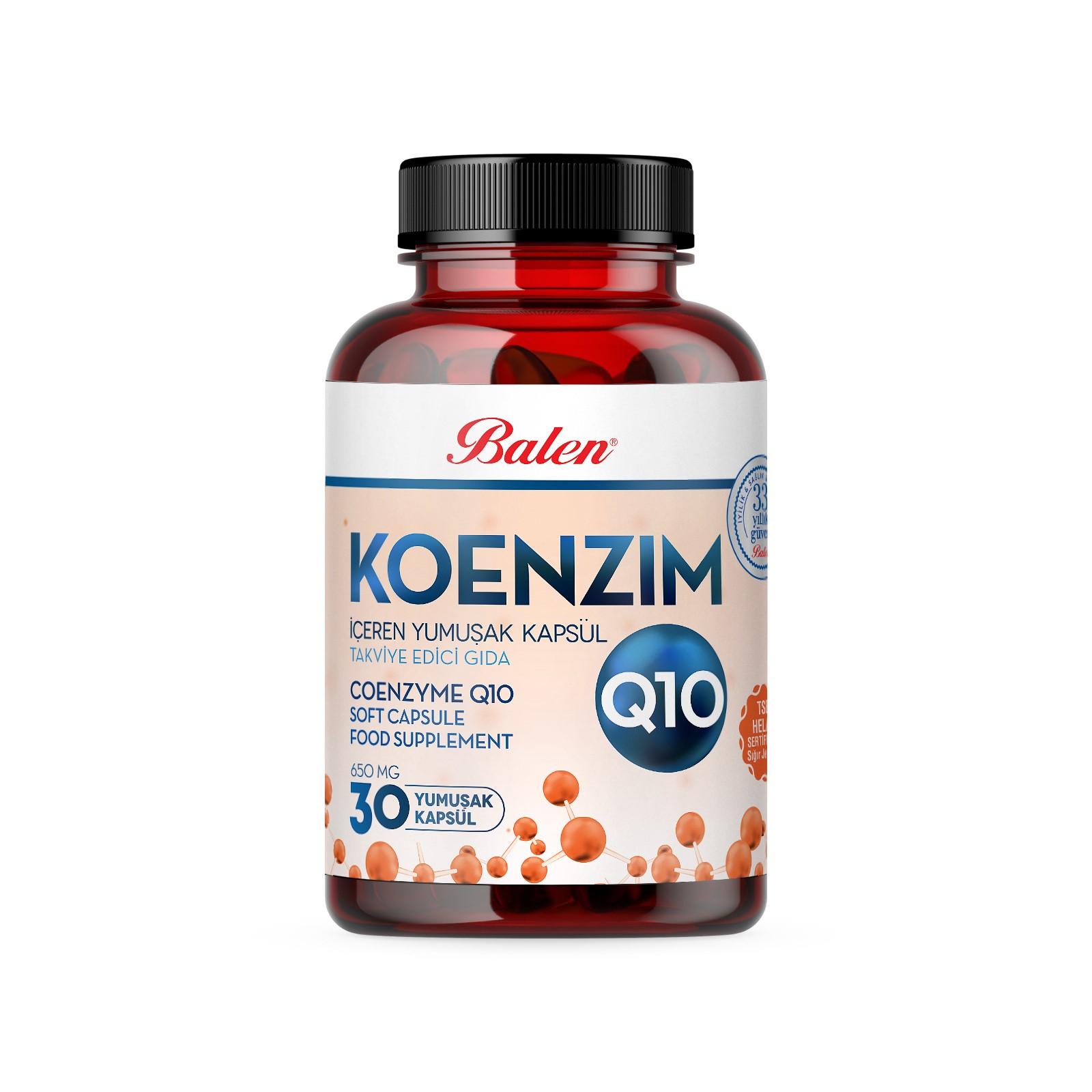 Balen Koenzim Q10 İçeren 650 Mg 30 Yumuşak Kapsül