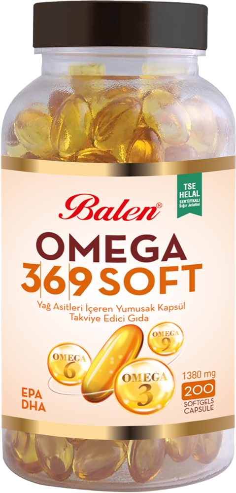 Balen Omega-3-6-9 Soft Yağ Asitleri İçeren 1380 Mg 200 Yumuşak Kapsül