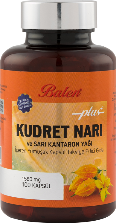 Balen Plus Kudret Narı ve Sarı Kantaron Yağı İçeren 1580 Mg 100 Kapsül