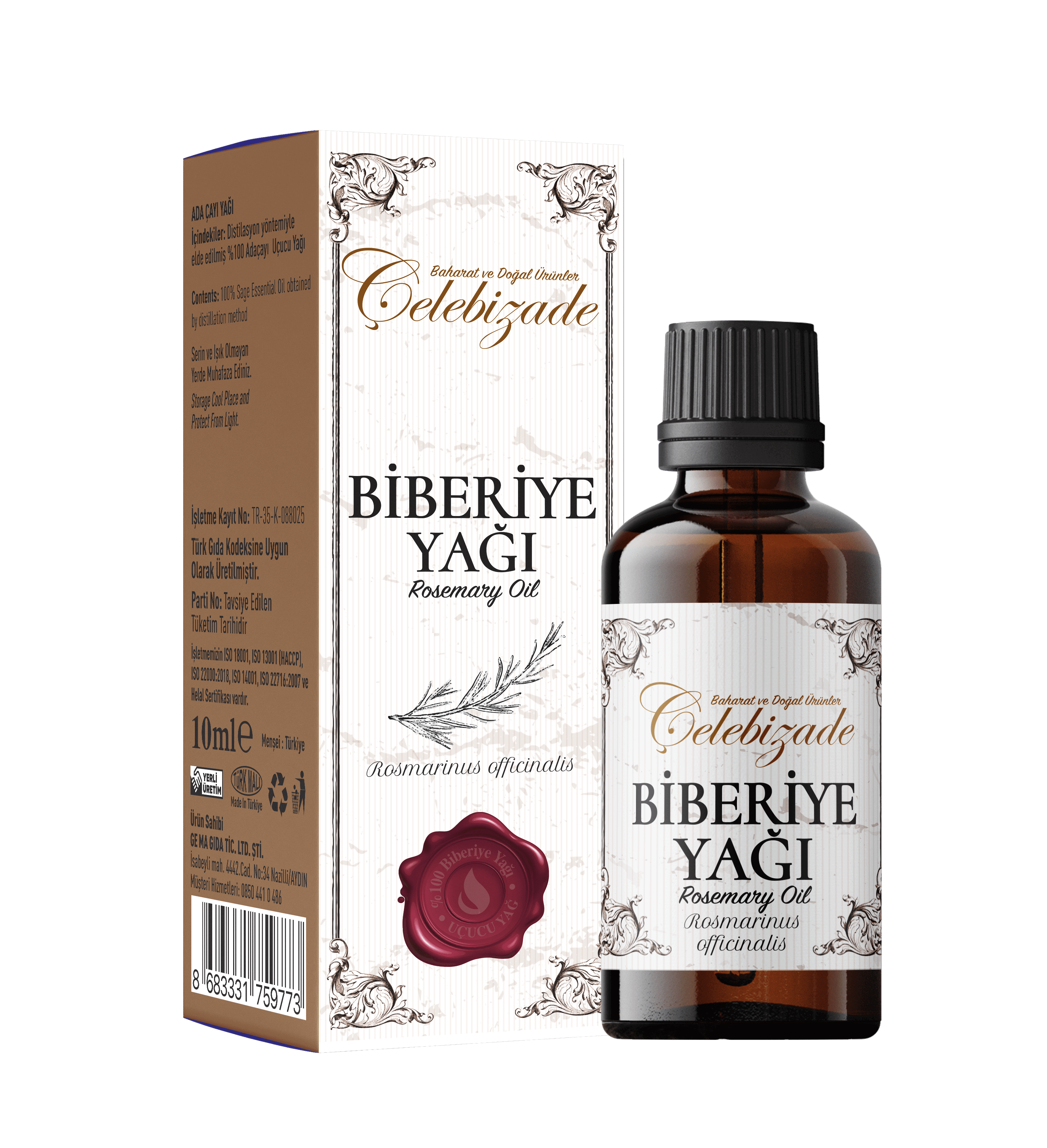Çelebizade Biberiye Yağı 10 ML